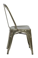 OSP Designs Bristow Gunmetal Metal Dining Chair