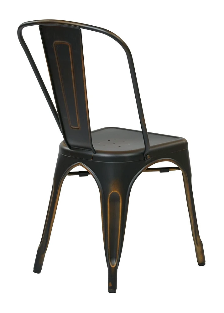 OSP Designs Bristow Antique Copper Metal Dining Chair