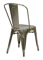 OSP Designs Bristow Gunmetal Metal Dining Chair