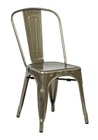 OSP Designs Bristow Gunmetal Metal Dining Chair