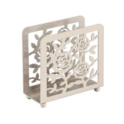 IH Casa Decor White Rose Standing Napkin Holder - Set of 2