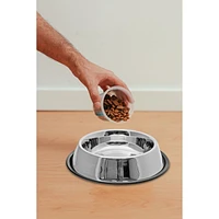 IH Casa Decor Stainless Steel Pet Bowl With Anti-Slip Ring Base