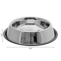 IH Casa Decor Stainless Steel Pet Bowl With Anti-Slip Ring Base