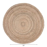 IH Casa Decor Round Braided Jute Mat 36"