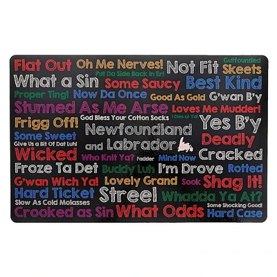 IH Casa Decor Plastic Placemat Colorful Sayings - Set of 12