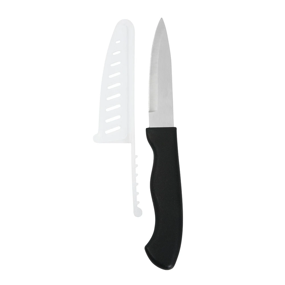 Mainstays Stainless Steel 3.5" Paring Knife with Soft Grip Handle, Mainstays 3.5" Paring Knife