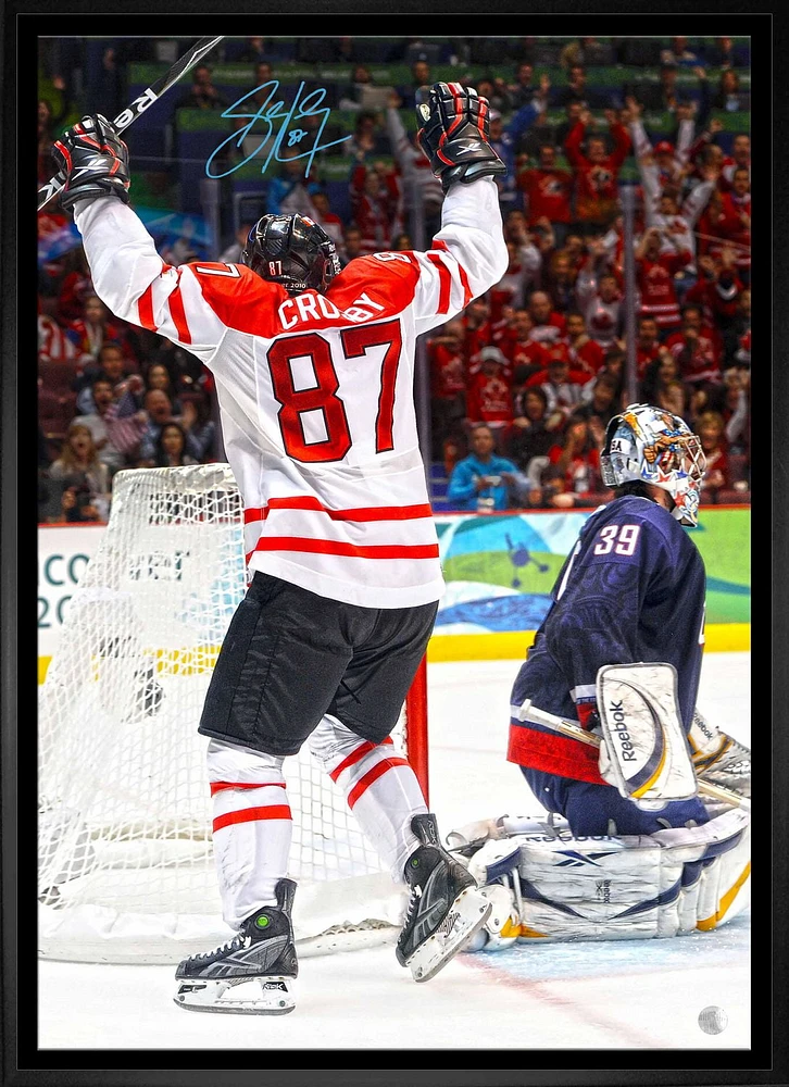 Sidney Crosby Team Canada Signed Framed 8x10 Golden Goal Photos