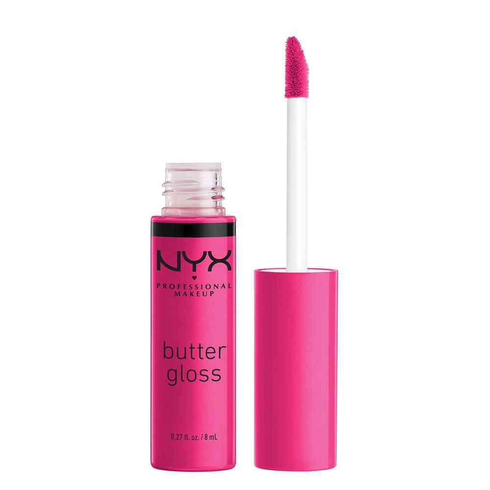 NYX Professional Makeup Gloss au Beurre, Brillant à Lèvres, 8 mL gloss, couvrance moyenne