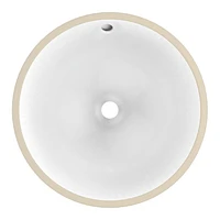 American Imaginations 14.30-in. W 14.30-in. D CUPC Certified Round Bathroom Undermount Sink In White Color