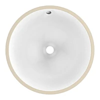 American Imaginations 16-in. W 16-in. D CUPC Certified Round Bathroom Undermount Sink In White Color