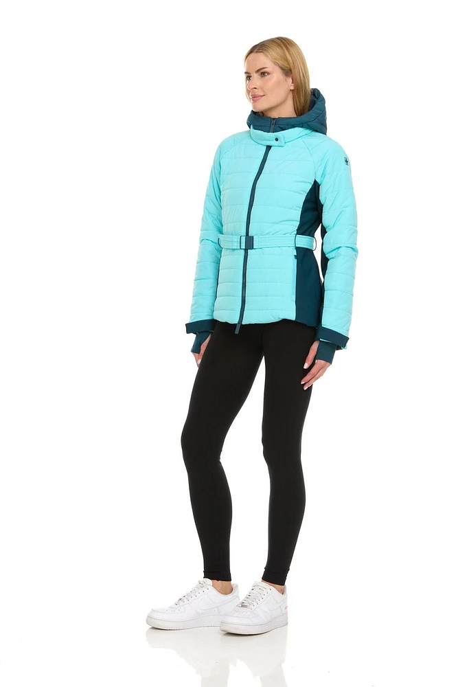 Veste de ski ceinturée Swiss Alps pour femmes