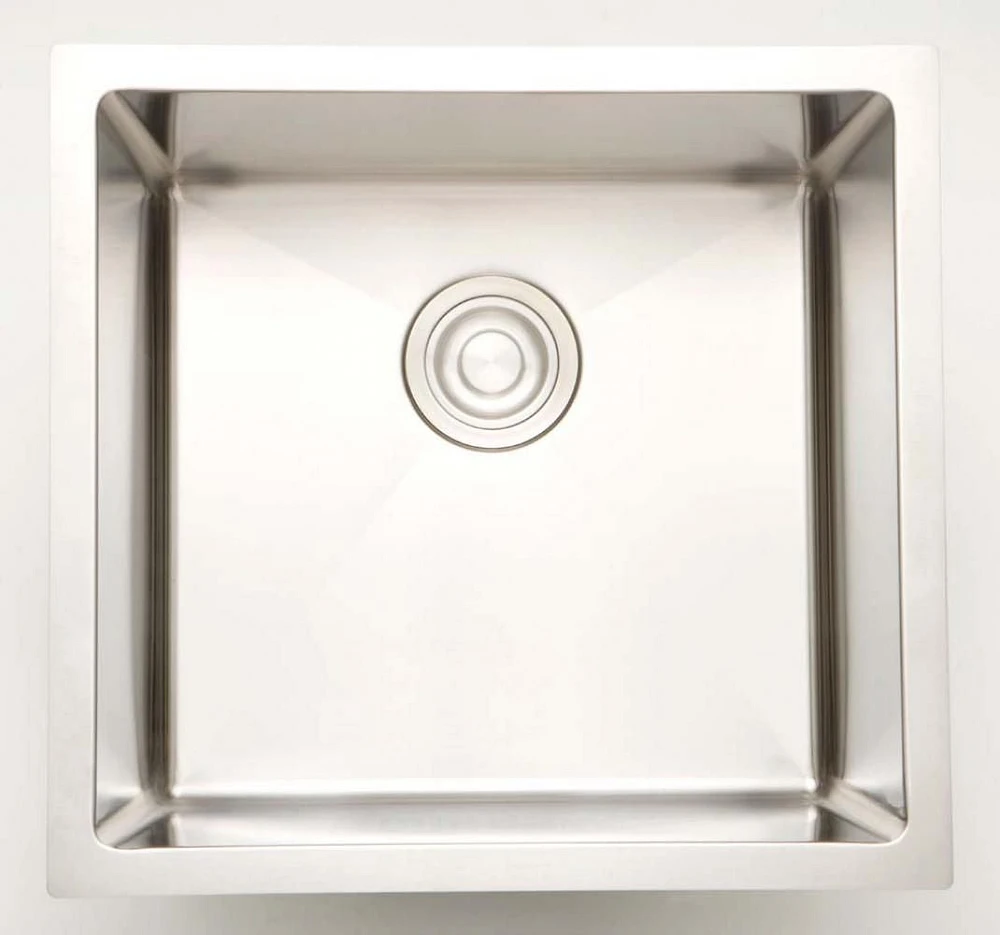 American Imaginations -in. W Stainless Steel Kitchen Sink With 1 Bowl And 18 GaugeAI