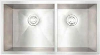 American Imaginations 33-in. W Stainless Steel Kitchen Sink With 2 Bowl And 18 Gauge