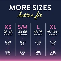 Sous-vêtements Goodnites contre l’énurésie nocturne pour filles, Emballage Jumbo TP, P/M, G, TG | 15-9 Unites
