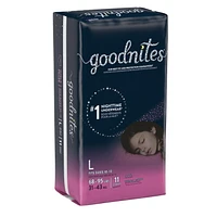 Goodnites Girls' Nighttime Bedwetting Underwear, Jumbo Pack, XS, S/M, L, XL | 15-9 Count