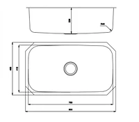 American Imaginations -in. W CSA Approved Stainless Steel Kitchen Sink With 1 Bowl And GaugeAI