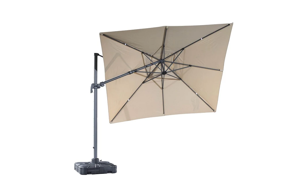 SABIA 10ft Square Cantilever Umbrella with Base