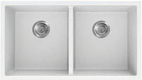 American Imaginations 34-in. W CSA Approved White Granite Composite Kitchen Sink With 2 Bowl