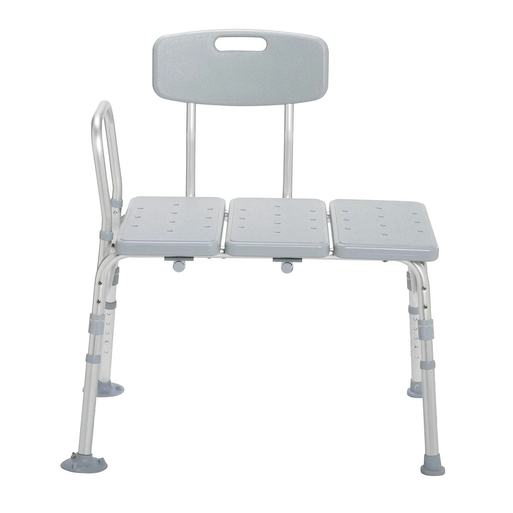 Drive Medical Gray Three Piece Transfer Bench, The Drive Medical Three Piece Transfer Bench provides stability and promotes independence.