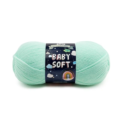 Lion Brand Baby Soft Mint Yarn #3 Light Baby Light Green Yarn 420 m/140 g, Nylon blend Baby Yarn 30655341<br>