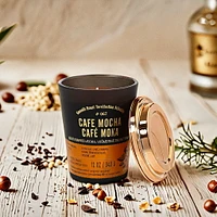 Aroma Light 12oz Cafe Mocha Soy Wax Blended Scented Candle,1 cotton wick