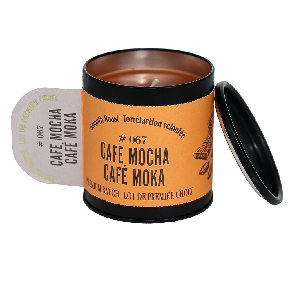 Aroma Light 8oz Cafe Mocha Soy Wax Blended Scented Candle,1 cotton wick