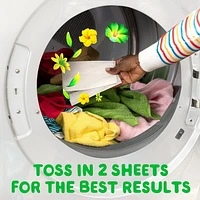 Gain dryer sheets, Original Scent Laundry Fabric Softener Sheets with 2-in-1 Aromaboost Plus Softness, 200 sheets