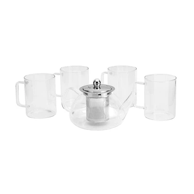 Infuse Lunar New Year 5-Piece Glass Teapot Set