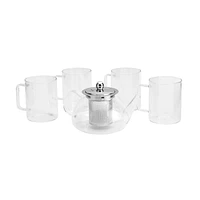 Infuse Lunar New Year 5-Piece Glass Teapot Set