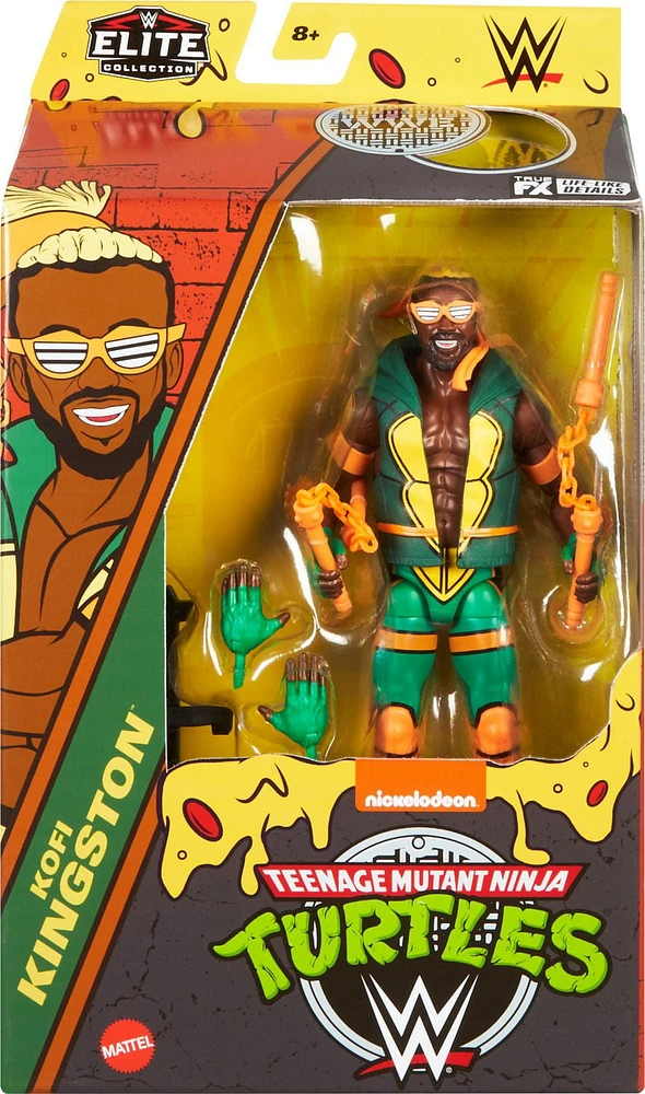 WWE X Teenage Mutant Ninja Turtles Kofi Kingston Elite Action Figure & Accessories Set, 6-inch Collectible