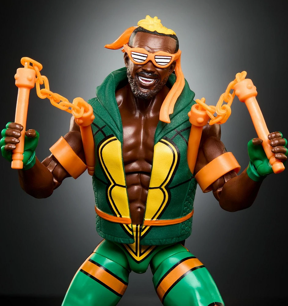 WWE X Teenage Mutant Ninja Turtles Kofi Kingston Elite Action Figure & Accessories Set, 6-inch Collectible