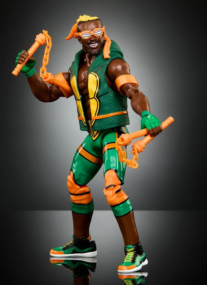 WWE X Teenage Mutant Ninja Turtles Kofi Kingston Elite Action Figure & Accessories Set, 6-inch Collectible