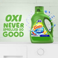 Gain Ultra Oxi Liquid Laundry Detergent, Waterfall Delight Scent, 2-in-1, HE Compatible, 107 loads, 4.55 L