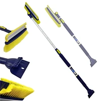 MICHELIN 63" Heavy Duty Snow Brush with Ice Scraper, Extra Long for Efficient Snow Removal, Telescopic Snow Brush