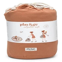 Play & Go - Tawny Brown - 3-in-1 Play Mat - Storage Bag & Diaper Bag - Made from GOTS Organic Cotton - 140 cm Diameter - Soft and Comfortable for Newborn to Toddler - Easy to Carry Everywhere