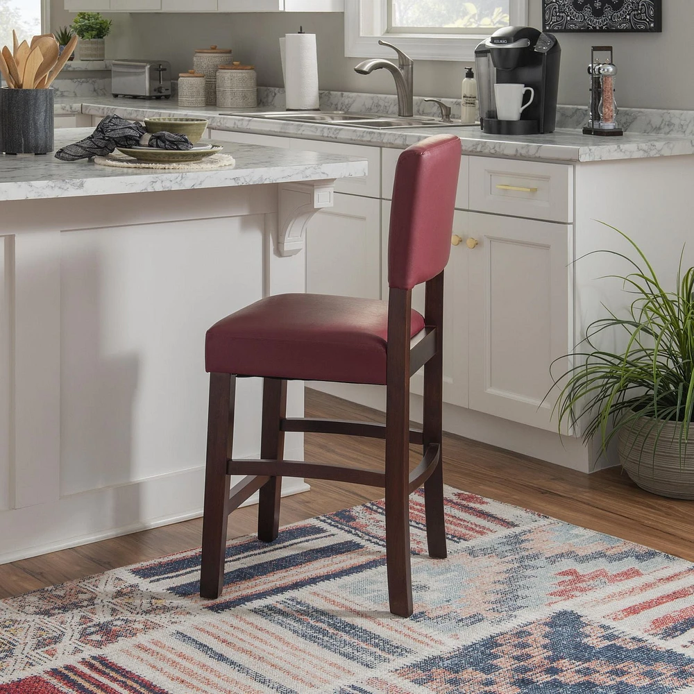 Benson Red Counter Stool