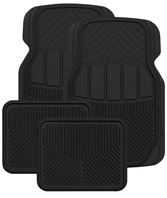 AUTO DRIVE 4-piece Heavy Duty Car Floor Mats Black, Fits most cars, trucks & SUVs