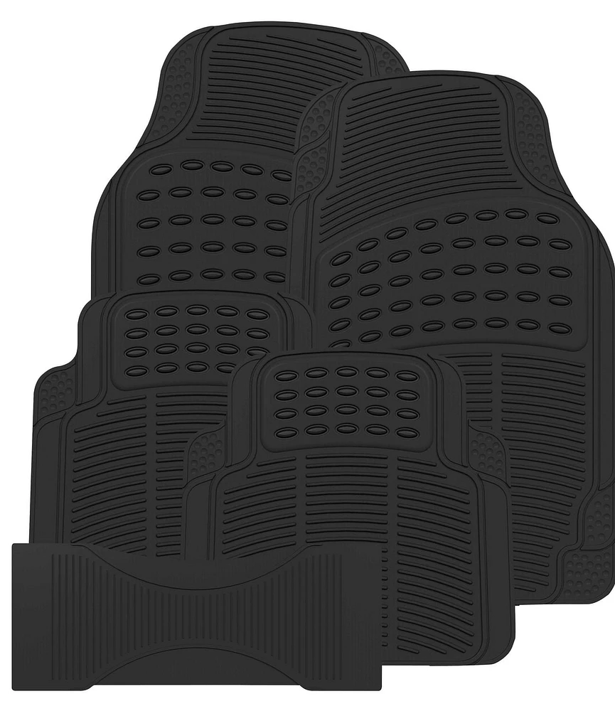 AUTO DRIVE 5-PIECE All Season Universal Car Floor Mats Black, Fits most cars, trucks & SUVs