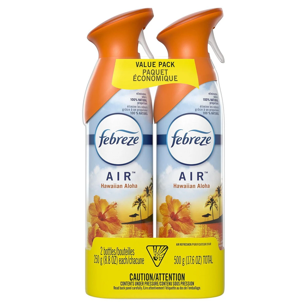 Febreze Odor-Eliminating Air Freshener, Hawaiian Aloha, 2 count, 250 grams each