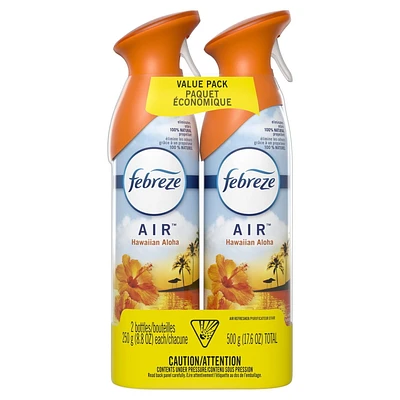 Assainisseur d’air éliminateur d’odeurs Febreze, parfum Hawaiian Aloha, 2 unités 2 unités, 250 g chacun