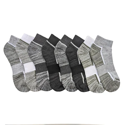 AND1 Boys' Ankle Socks 8-Pack, Size M-L