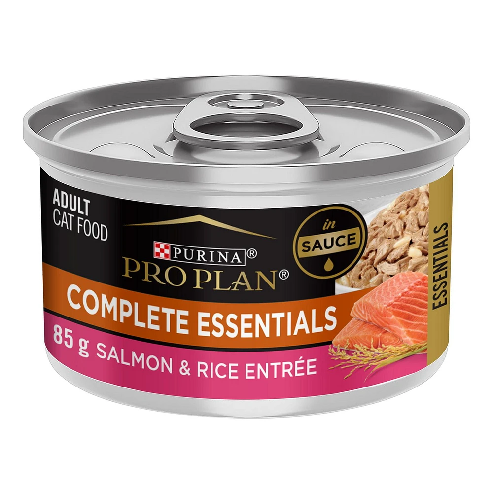 Purina Pro Plan Complete Essentials Salmon & Rice Entrée in Sauce, Wet Cat Food 85 g