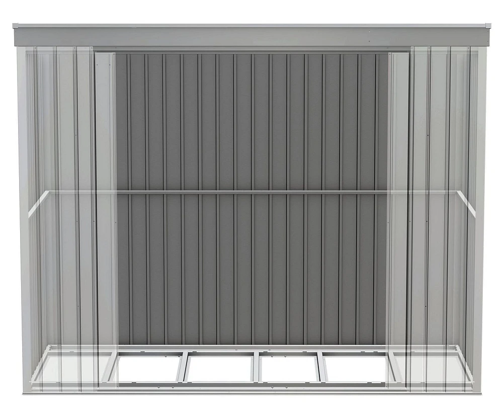 Arrow Classic Steel Storage Shed, 8x6, Blue Grey