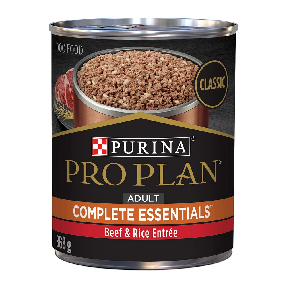 Purina Pro Plan Complete Essentials Beef & Rice Entrée, Wet Dog Food 368 g