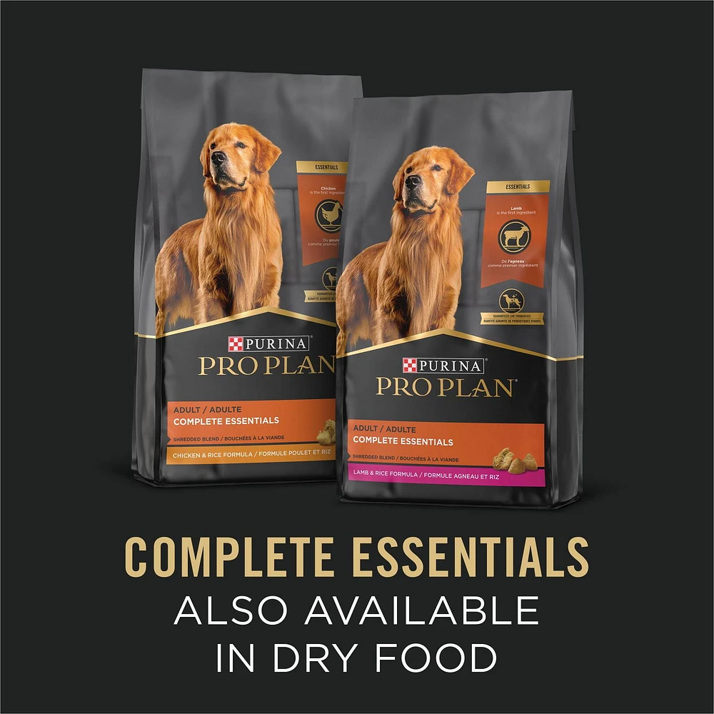 Purina Pro Plan Complete Essentials Beef & Rice Entrée, Wet Dog Food 368 g