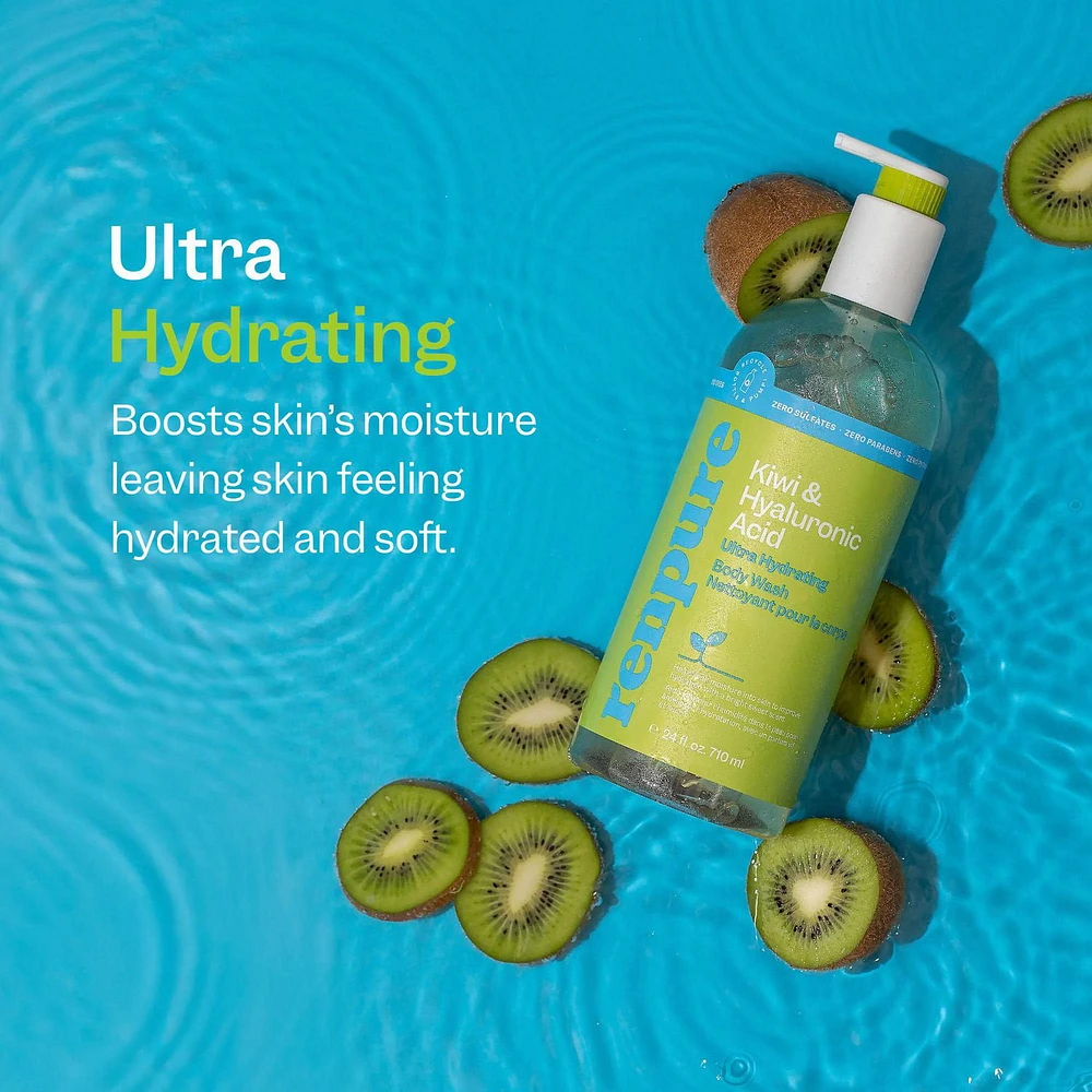 Nettoyant pour le corps ultra hydratant de kiwi & acide hyaluronique de Renpure