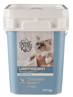 Litière agglomérante non parfumée poids léger multi-chats Special Kitty 7,71 kg