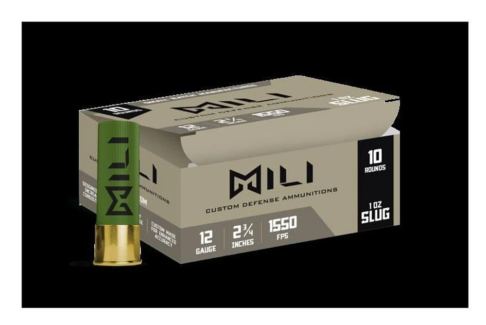 MILI M12-RIF-SLUG Promo Rifled Slug 12 GA, 2-3/4", 10 Rnds