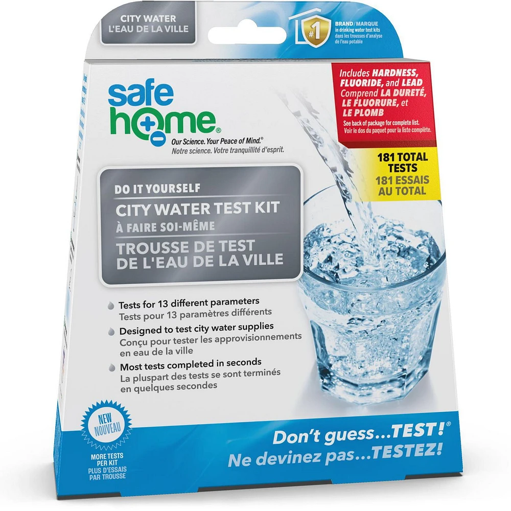 Do it yourself city water drinking test kit- test up to 181 total tests