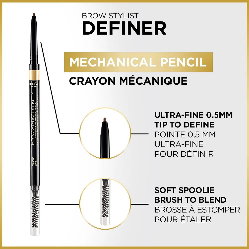 L'Oréal Paris Brow Stylist Definer Waterproof Eyebrow Pencil, Mechanical Eyebrow Pencil